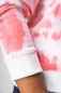 Preview: Nicki Pullover "Tilly" mit Batik-Muster Rot-Weiss Detailbild Ärmelbündchen