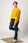 Preview: Teddyplüsch Pullover für Damen in Gelb Ansicht seitlich