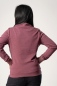 Preview: Pullover "Esta" Damen Beere angeschnittener Wasserfallkragen Ansicht von hinten
