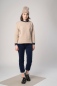 Preview: Pullover "Ika" Baumwolle für Damen in Beige Ansicht von vorne
