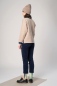 Mobile Preview: Pullover "Ika" Baumwolle für Damen in Beige Ansicht von hinten