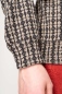 Preview: Pullover Damen Beige-Braun gemustert Detailansicht Ärmelbündchen