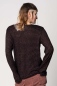 Mobile Preview: Pullover Damen Schwarz Rosa gestreift Rückansicht