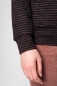 Mobile Preview: Pullover Damen Schwarz Rosa gestreift Detailansicht Ärmelbündchen