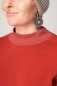 Preview: Sweatshirt für Damen nachhaltig in Rot Detailansicht Stehkragen
