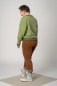Preview: Oversize Pullover für Damen in Hellgrün Ansicht seitlich von hinten