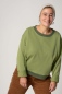 Preview: Oversize Pullover für Damen in Hellgrün Ansicht von vorne