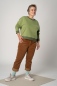 Preview: Oversize Pullover für Damen in Hellgrün Ansicht seitlich von vorne