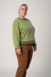 Preview: Oversize Pullover für Damen in Hellgrün Ansicht von rechter Seite