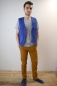 Preview: Chino Hose für Herren aus Baumwolle in Farbe Safran Ganzkörperansicht