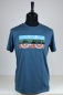 Preview: Greenbomb T-Shirt "Bike Mountain" in Farbe blue stone von vorne