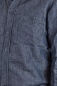 Preview: Leinenhemd "Karsten" mit Nadelstreifen in Blau-Grau für Herren Detailbild Brusttasche