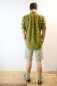 Preview: Leinenhemd für Herren Langarm mit floralem Haiwaiihemd-Muster Rückansicht