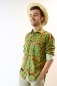 Preview: Leinenhemd für Herren Langarm mit floralem Haiwaiihemd-Muster