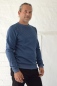Preview: Pullover "Ewan" Herren in Blau mit grafischem Muster Ansicht von rechter Seite