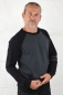 Preview: Herren Sweatshirt "Floh" in Grau mit schwarzen Ärmeln Ansicht von rechter Seite