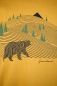 Preview: Greenbomb T-Shirt für Herren in Ocker Detailansicht Bären-Print
