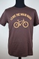 Preview: Greenbomb T-Shirt für Herren in Braun mit Bike-Print Ansicht Front