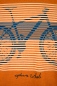 Preview: Greenbomb T-Shirt für Herren in Orange Detailansicht Bike-Print