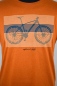 Preview: Greenbomb T-Shirt für Herren in Orange mit Bike-Print Ansicht Front