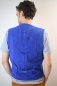 Preview: Anzugweste für Herren in Royalblau aus Baumwolle Rückansicht