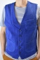 Preview: Anzugweste für Herren in Royalblau aus Baumwolle Detailansicht Front