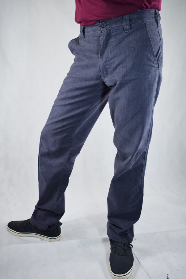 Anzughose "Cornelius" für Herren mit Fischgrat in Violett-Grau von linker Seite