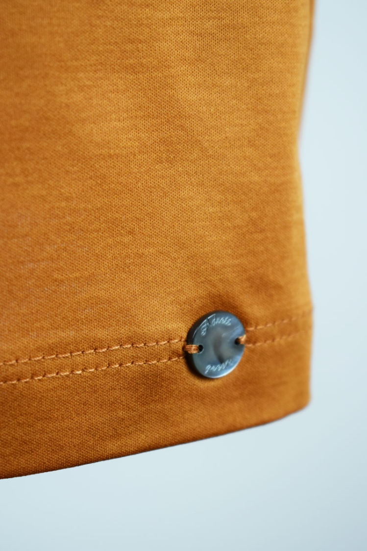 Blusenkleid "Gemma" Bio-Baumwolle in Orange Detail vom Saum