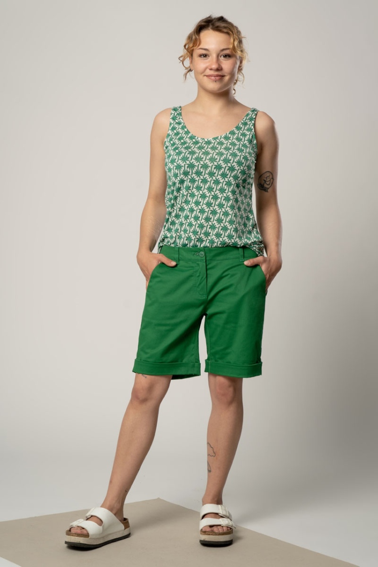 Grüne Bermuda Shorts "Sophia" für Damen