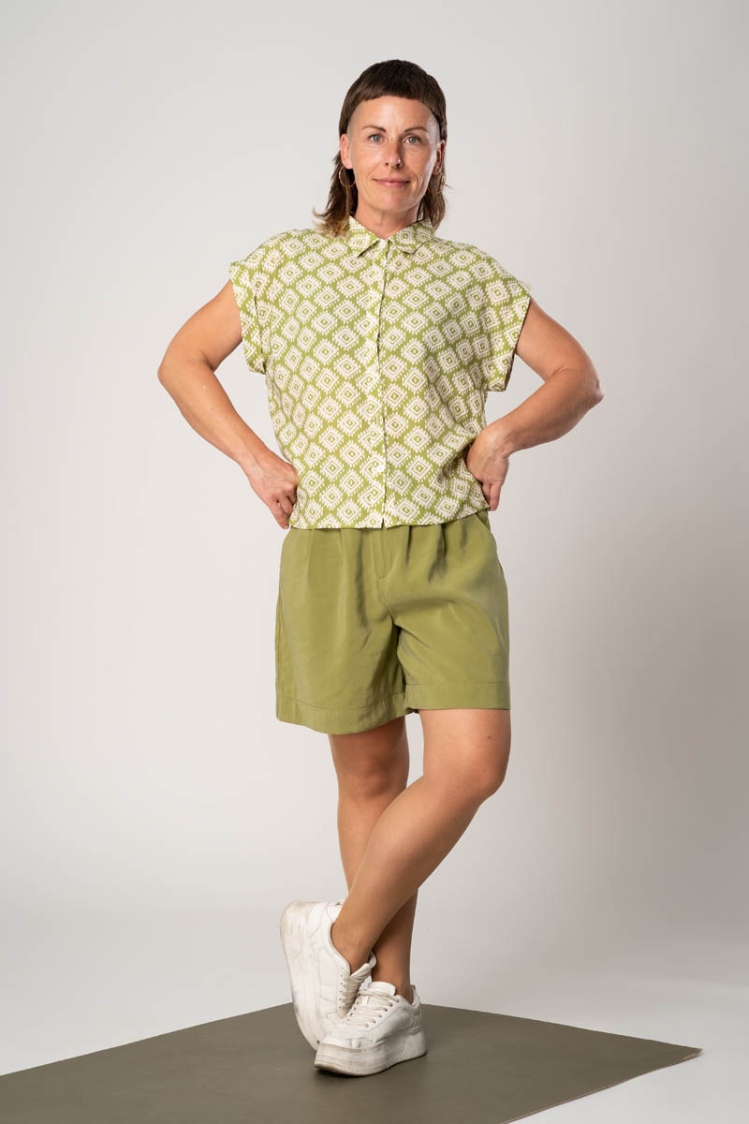 Damen Shorts "Ursula" Grün aus Viskose