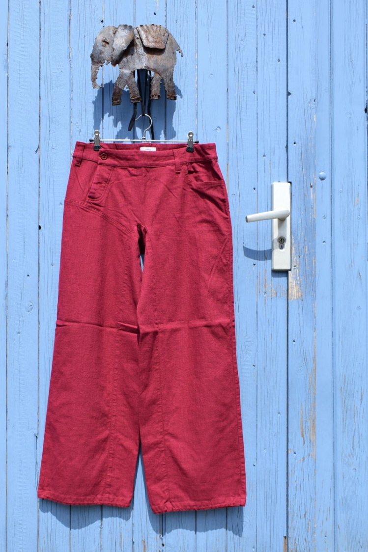 Wide Leg Hose für Damen in Rot Ansicht von vorne