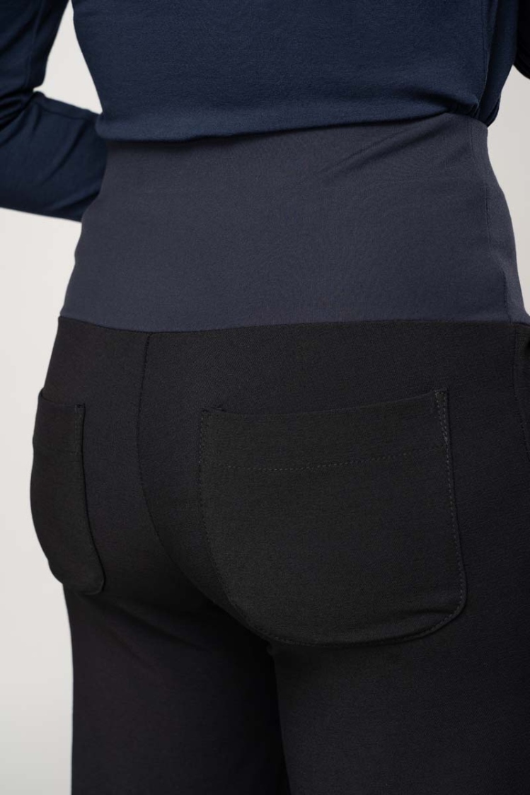 Wide Leg Hose für Damen Detailansicht Gesäßtaschen