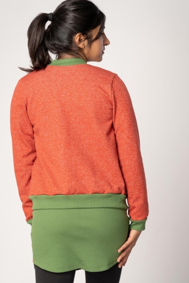 Blousonjacke "Bomba" für Damen in Orange Ansicht von hinten