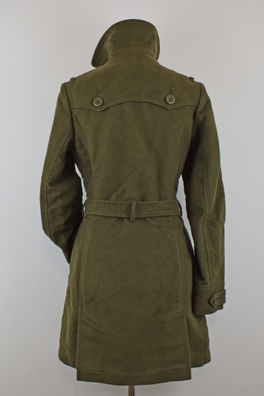 Trenchcoat "Jördis" in Olivgrün für Damen Ansicht von hinten