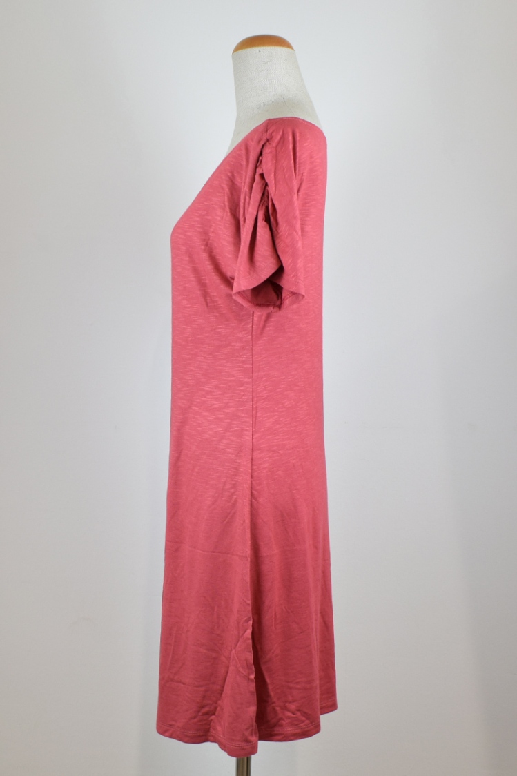 Viskose Kleid "Lizzy" in Pink von der linken Seite