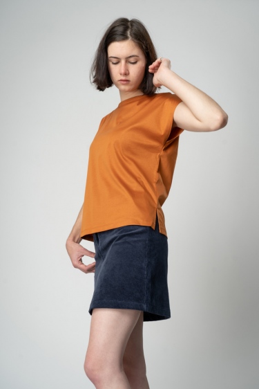 Bio T-Shirt für Damen Orange Ansicht linke Seite