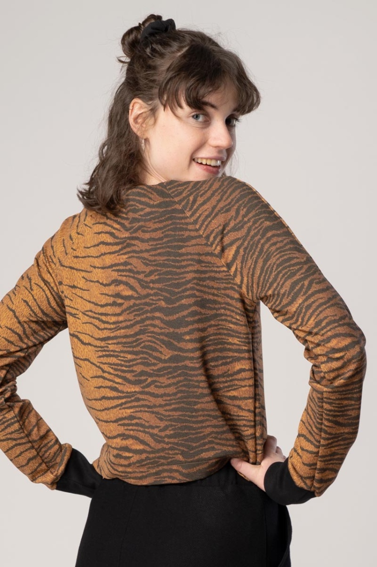 Pullover Damen Tiger Animal Print Rückansicht
