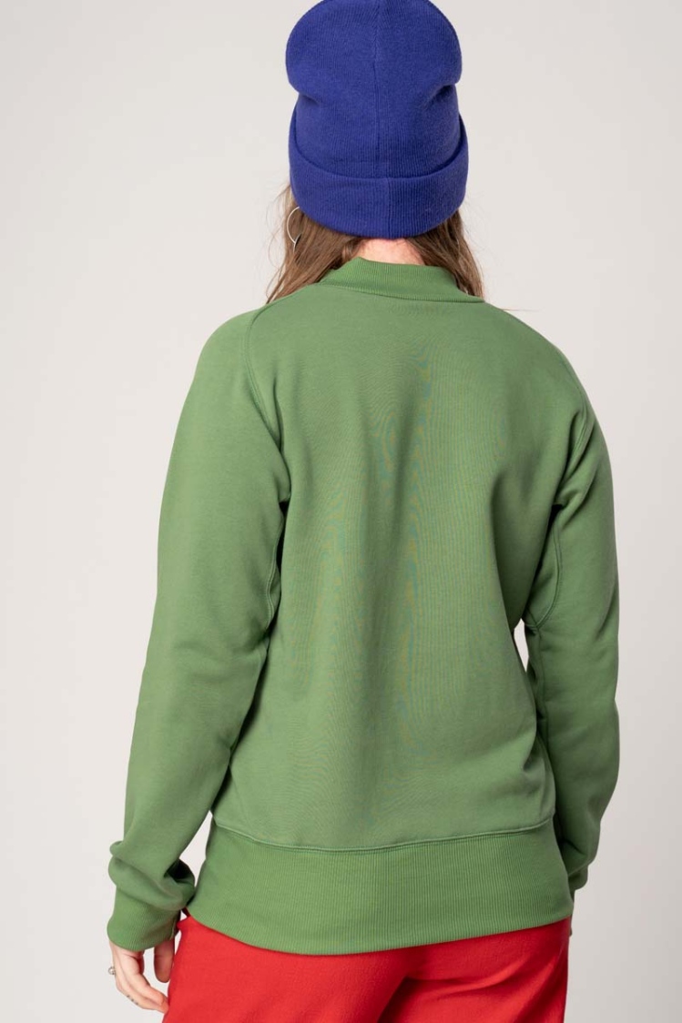 Sweatshirt für Damen nachhaltig in Grün Rückansicht