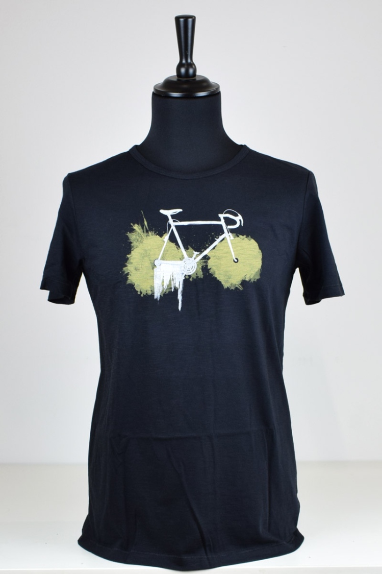 Greenbomb T-Shirt "Bike Paint" Bio Farbe black von vorne