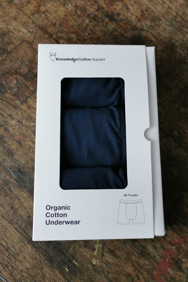 Knowledge Cotton Apparel Unterhosen 3er Pack in navy Originalverpackung