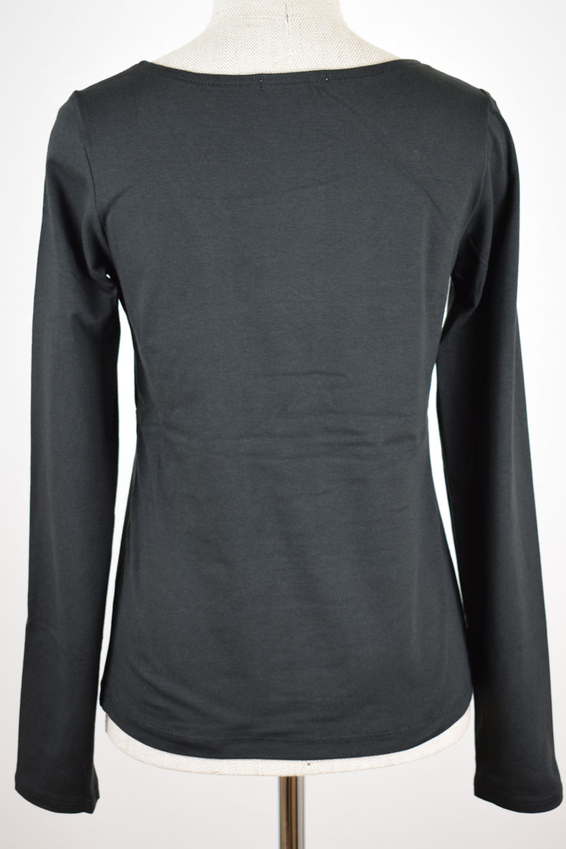 Langarmshirt „Ira“ aus Bio-Baumwolle in schwarz | geh bunt