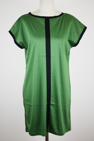 Blusenkleid "Gemma" Bio-Baumwolle in Grün von vorne