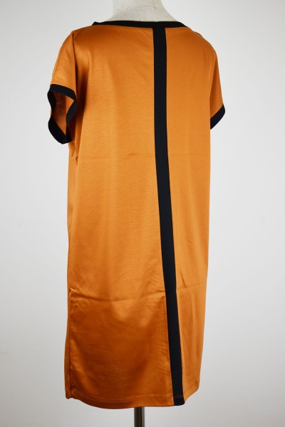 Blusenkleid "Gemma" Bio-Baumwolle in Orange von hinten