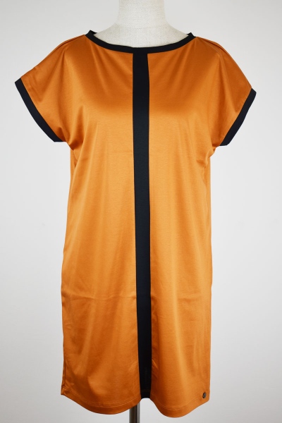 Blusenkleid "Gemma" Bio-Baumwolle in Orange von vorne
