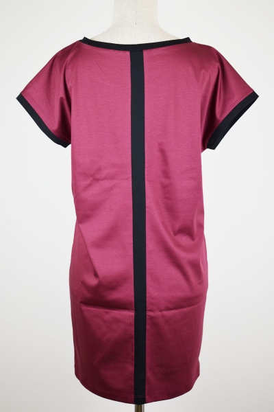 Kleid "Gemma" Bio-Baumwolle in Rot von hinten