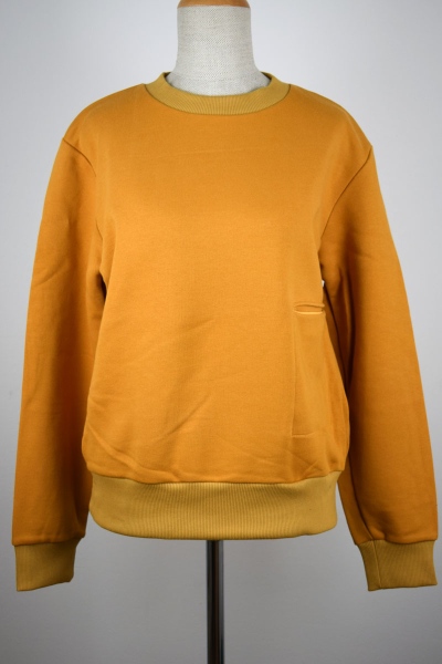 Sweatshirt "Hania" in Gelb für Damen aus Bio-Baumwolle Ansicht von vorne