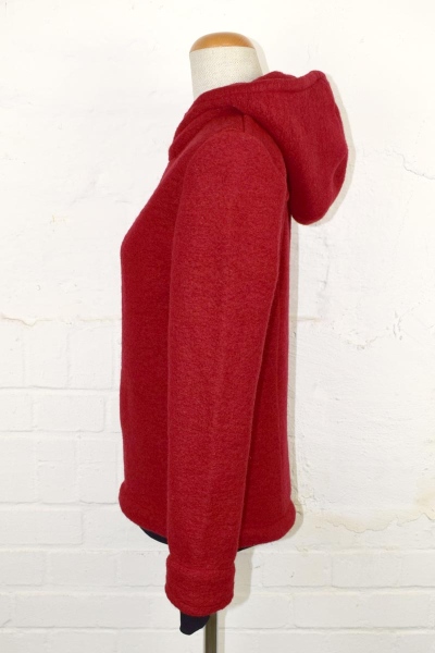 Wolljacke für Damen Rot Ansicht linke Seite