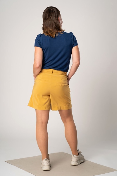 T-Shirt "Kingsey" für Damen Dunkelblau - Viskose Ansicht von hinten mit reingestecktem Saum
