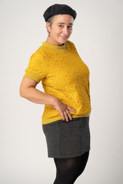 Kurzarmshirt "Anita" für Damen in Gelb