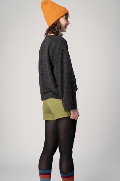 Oversize Pullover "Sol" Viskose in Anthrazit meliert für Damen von rechter Seite